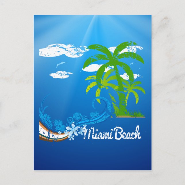 Carte Postale Miami Beach Floride Souvenir (Devant)