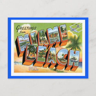 Carte Postale Miami Beach Floride Travel US City
