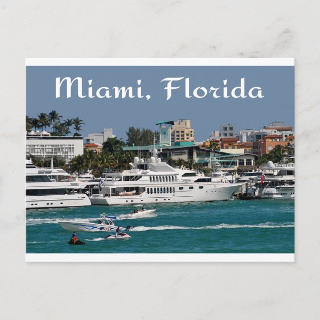 Carte Postale Miami Beach Marina (Devant)