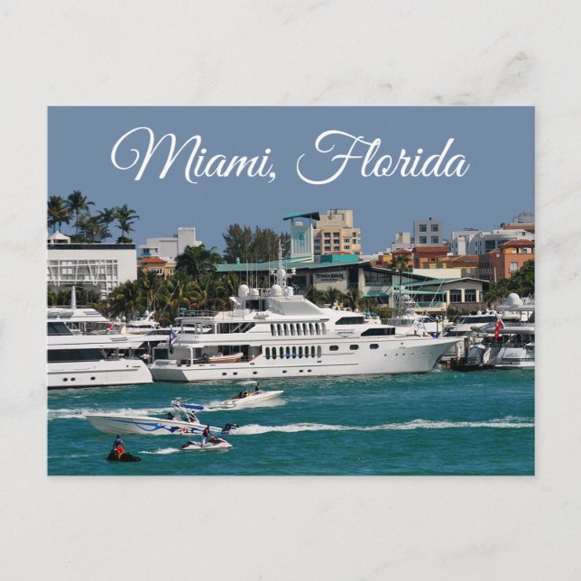 Carte Postale Miami Beach Marina (Devant)