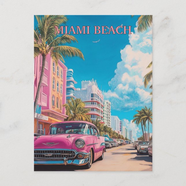 Carte Postale Miami Beach USA Travel (Devant)
