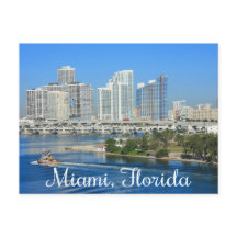 Miami Florida Skyline et Harbour - États-Unis
