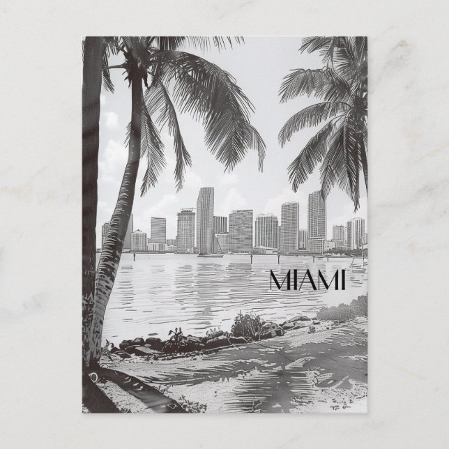 Carte Postale Miami Floride Travel (Devant)