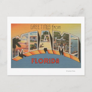 Carte Postale Miami, FlorideScènes de grandes lettresMiami, FL