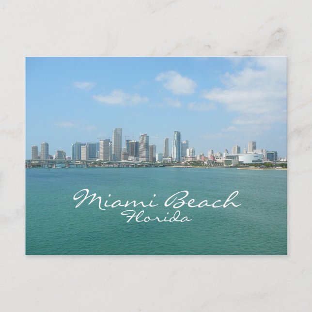 Carte Postale Miami Skyline, Miami Beach, Floride (Devant)