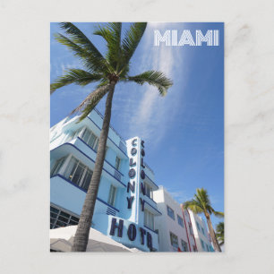 Carte Postale Miami South Beach Floride Art déco Voyage