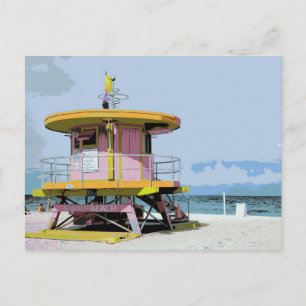Carte Postale Miami South Beach Tour rose