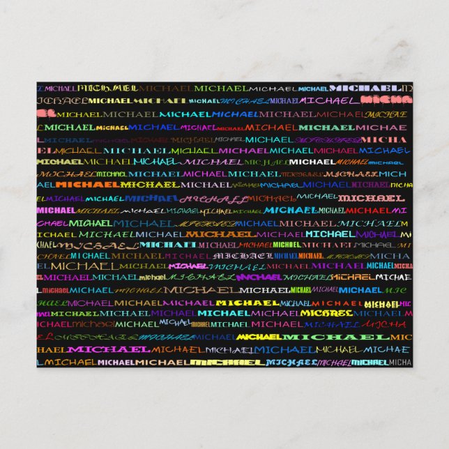 Carte postale Michael Text Design I (Devant)