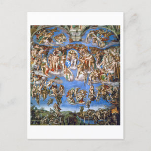 CARTE POSTALE : MICHELANGELO : LE DERNIER JUGEMENT