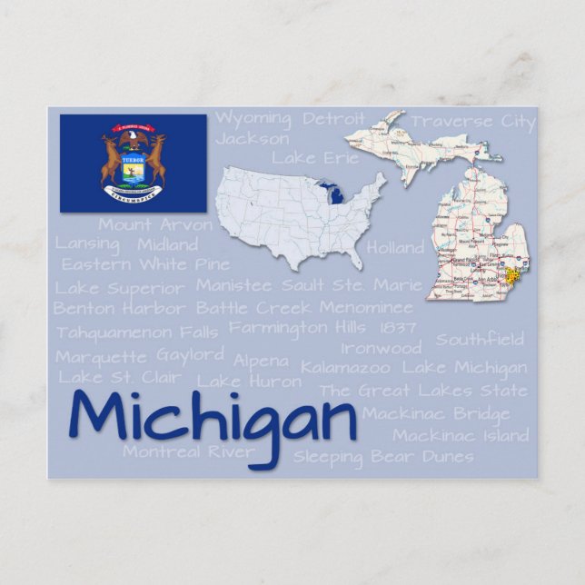 Carte postale "Michigan" (Devant)