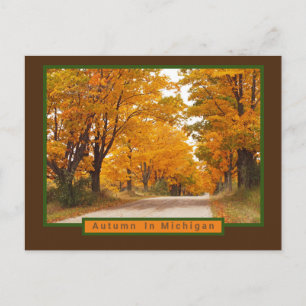 CARTE POSTALE MICHIGAN AGLOW EN AUTOMNE/PRENDRE LES ROUTES ARRIÈ