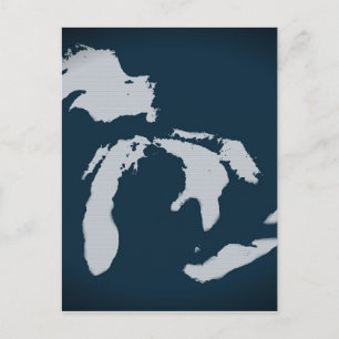 Carte Postale Michigan and the Great Lakes