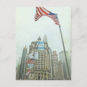 Carte Postale Michigan Avenue Bridge Chicago Illinois