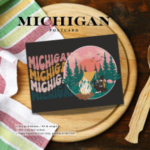 Carte postale Michigan Camping Adventure