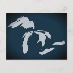 Carte Postale Michigan et les Grands Lacs