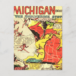 Carte Postale Michigan - État Wolverine