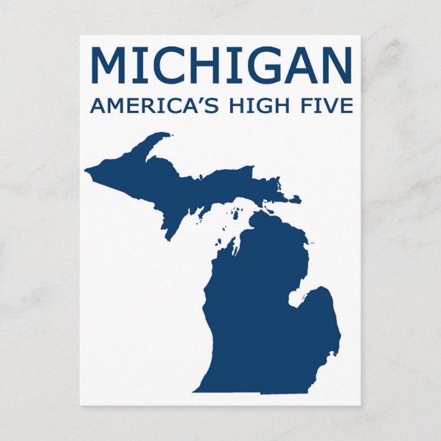 Carte Postale Michigan. Les cinq plus hauts de l'Amérique (Devant)