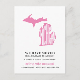 Carte Postale MICHIGAN  Nous avons déménagé Nouvelle adresse Nou