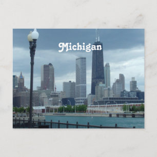 Carte Postale Michigan Skyline