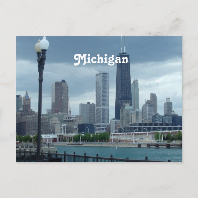 Carte Postale Michigan Skyline (Devant)
