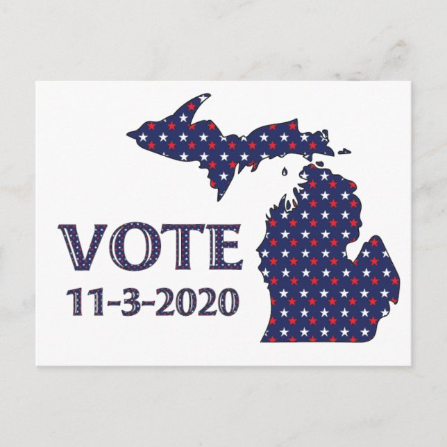 Carte Postale Michigan Vote (Devant)