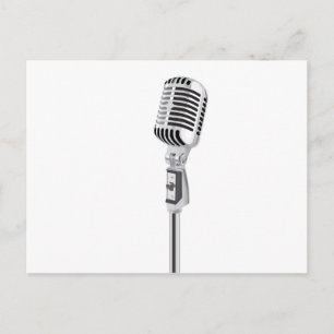 Carte Postale microphone vintage