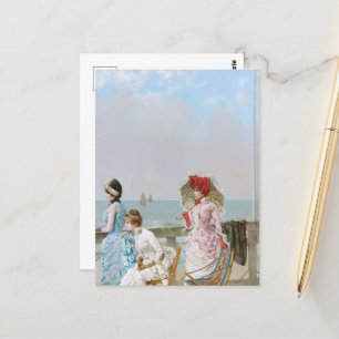 Carte Postale Midi en mer par Vittorio Matteo Corcos