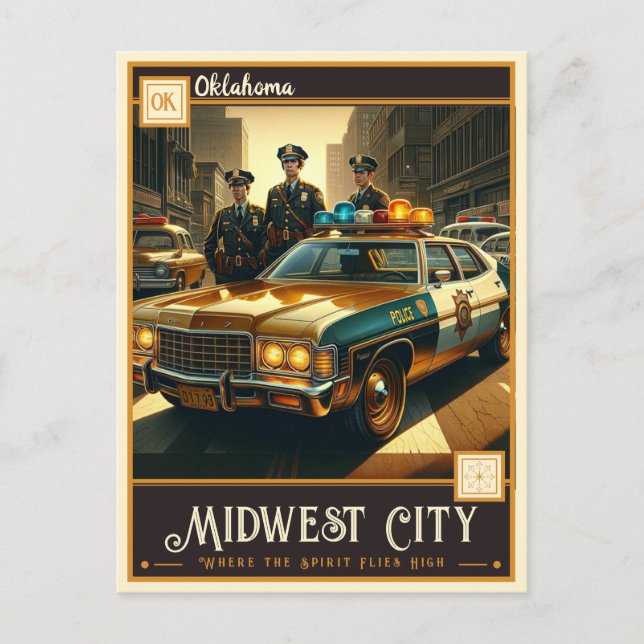 Carte Postale Midwest City, Oklahoma | VINTAGE (Devant)
