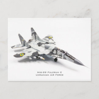 Carte Postale Mig-29 Fulcrum C Force aérienne ukrainienne