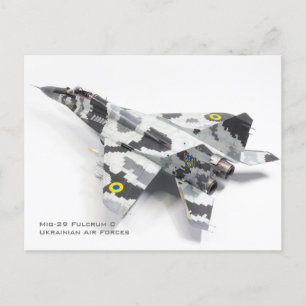 Carte Postale Mig-29 Fulcrum C Forces aériennes ukrainiennes