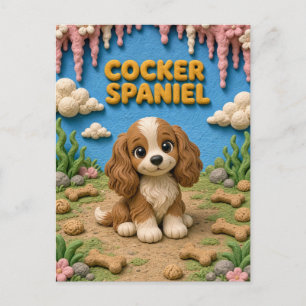 Carte Postale Mignon chiot Cocker Spaniel, bébé chien
