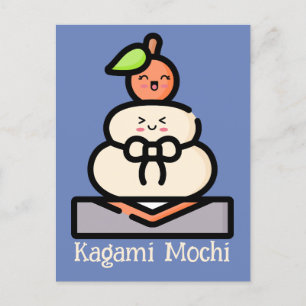 Carte Postale Mignon Kawaii Kagami Mochi