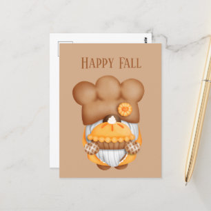Carte Postale mignon pâté à pâtisserie saisonnière d'automne gno