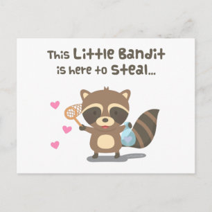 Carte Postale Mignon petit bandit masqué Raton laveur d'amour