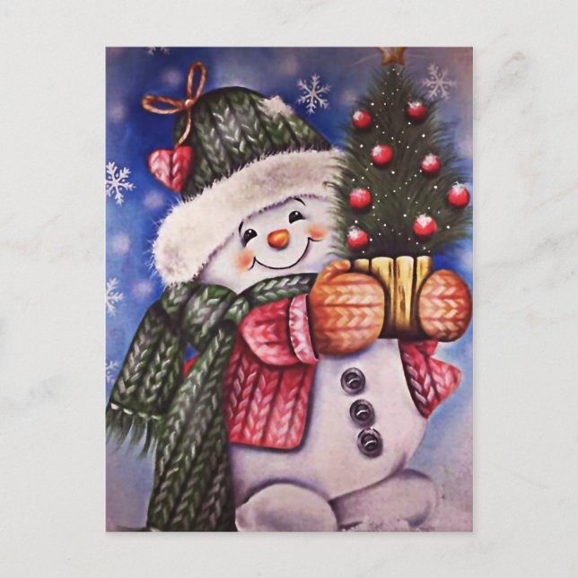 Carte Postale mignon Snowman (Devant)