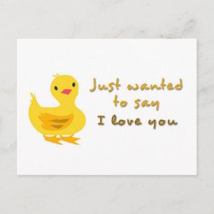 Carte postale mignonne avec canard