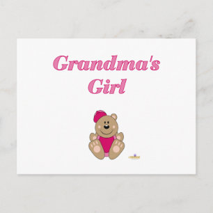 Carte Postale Mignonne Brown Ours rose Casquette de baseball de 
