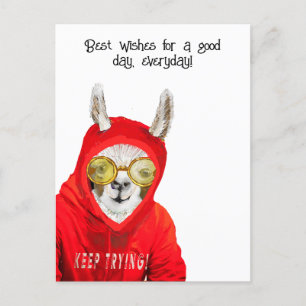 Carte Postale Mignonne, Genre, Amusante Mama Llama, Continue À T