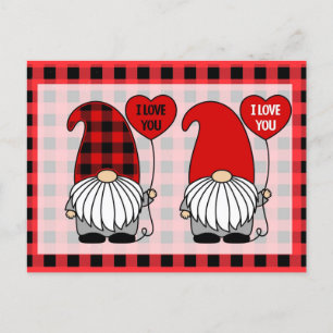 Carte Postale Mignonne Gnome Plaid I Lote