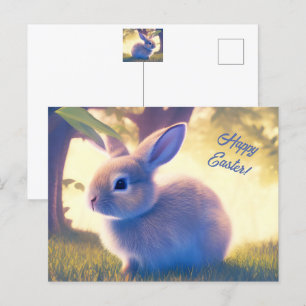 Carte Postale Mignonne lapin de Pâques, Bonne Pâques - personnal