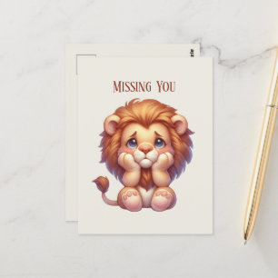 Carte Postale Mignonne Lion