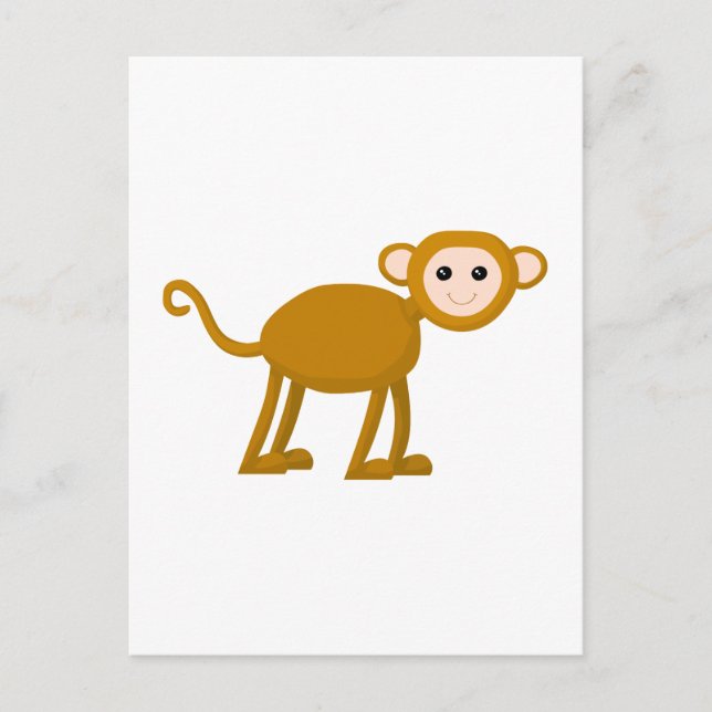 Carte Postale Mignonne singe. (Devant)