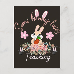 Carte Postale Mignonne tasse d'enseignement qu'un lapin aime