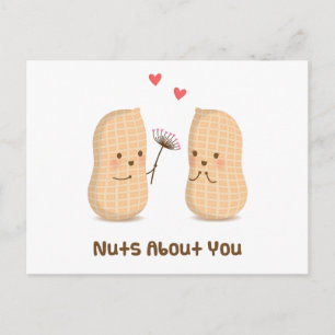 Carte Postale Mignons arachides fou de vous jeu de mots humour d