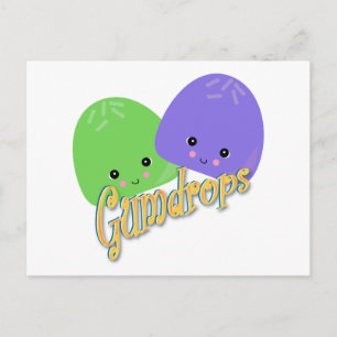 Carte Postale Mignons bonbons Kawaii