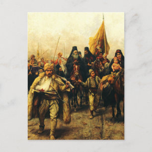 Carte Postale Migration des Serbes par Paja Jovanovic Beaux-Arts