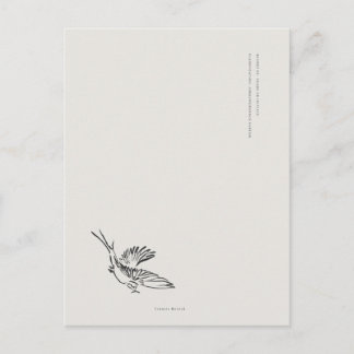 Carte Postale Migratory Swallow- Naturalist Menagerie Archive 