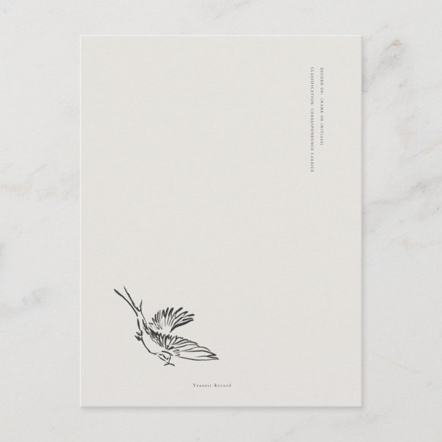 Carte Postale Migratory Swallow- Naturalist Menagerie Archive  (Devant)