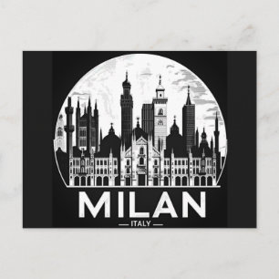 Carte Postale Milan Italie Toits