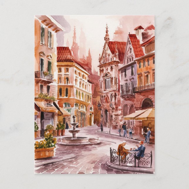 Carte Postale Milano, Milan Italie Peinture de rue (Devant)